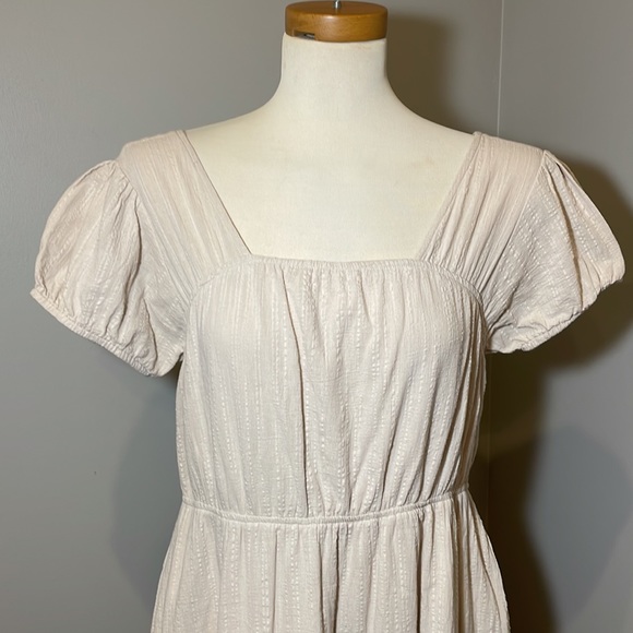 JANUARY & MAY Cotton Tiered Skirt Maxi Dress CREAM-BUFF / LARGE - Picture 2 of 13